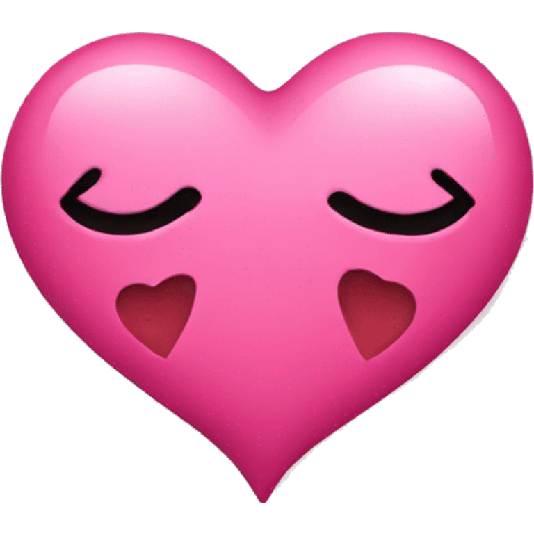 pink heart with a kiss inside emoji