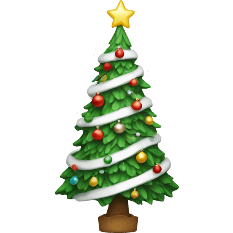 white decorated christmas tree emoji