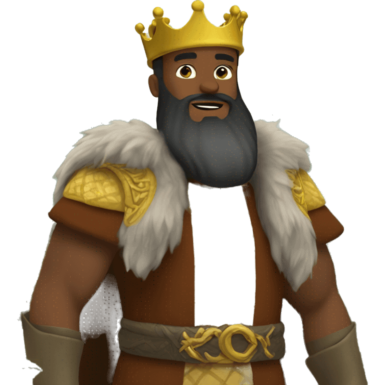 Bearded king in the woods  emoji