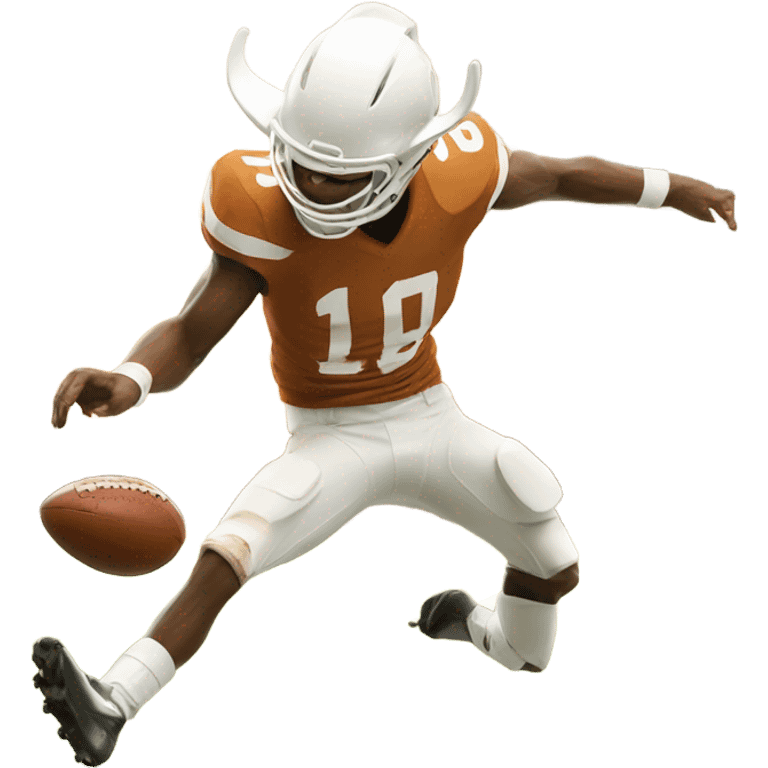 Longhorn kicking a field goal emoji