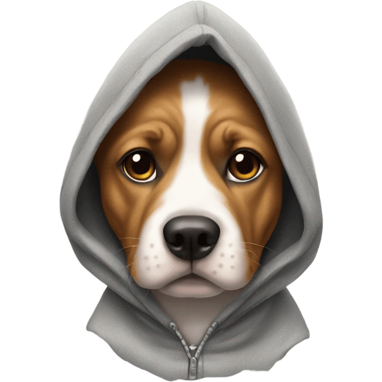 Dog with a hoodie emoji