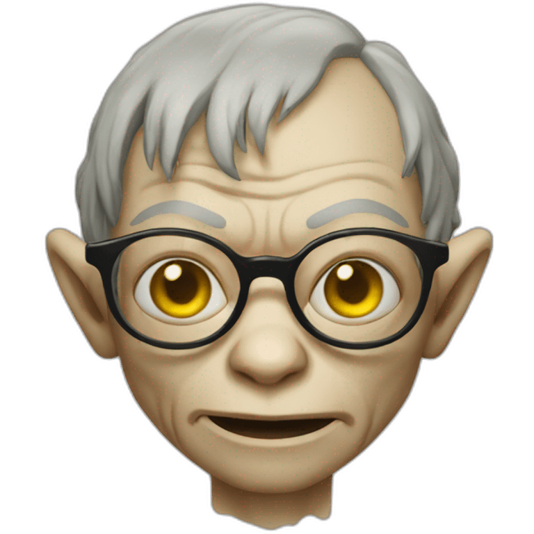 Gollum with glasses emoji