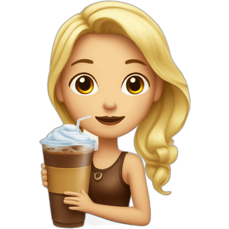 iced coffee girl emoji