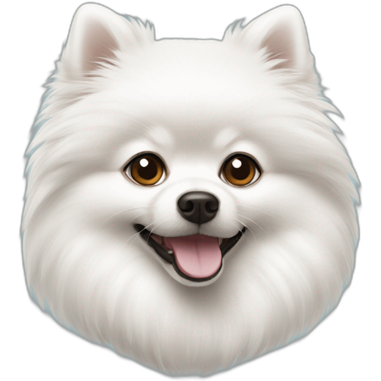 White Pomeranian emoji