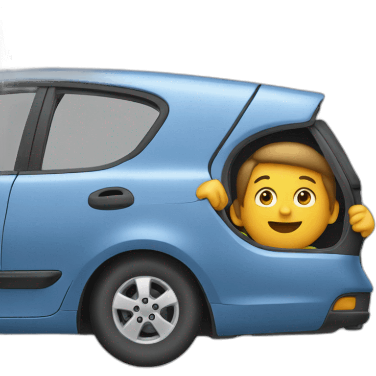 a person pushing a car  from behind emoji