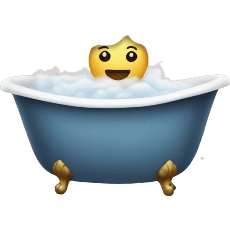 Bath with steam emoji