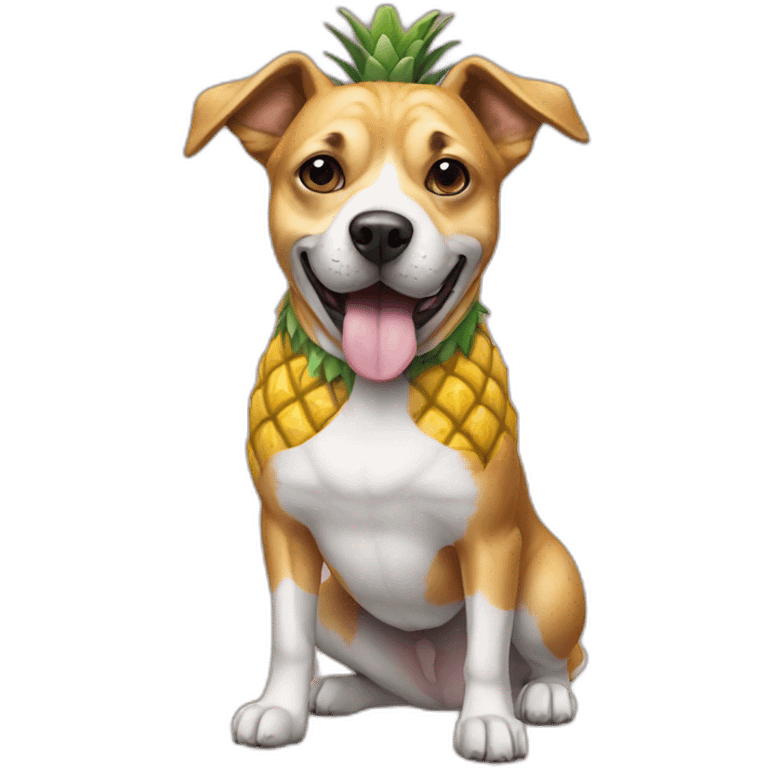 pineapple-dog emoji