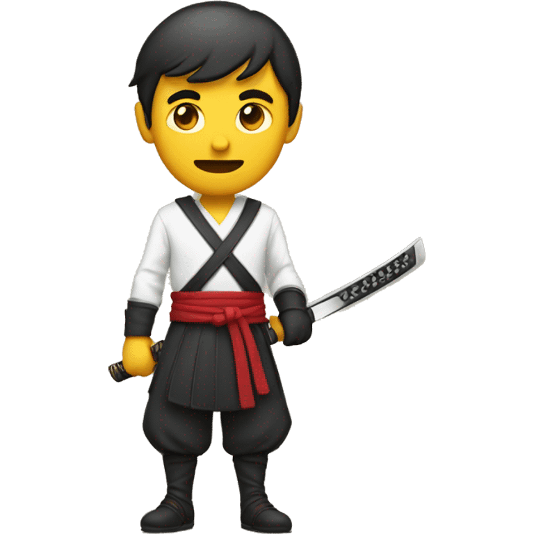 a man holding a katana emoji