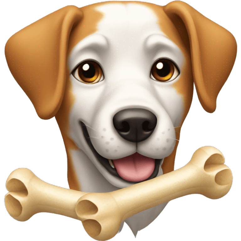 Dog with a bone emoji