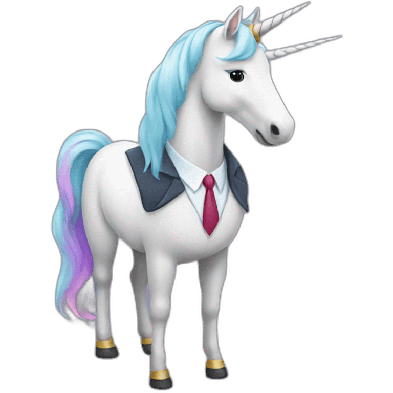 Unicorn in business casual emoji