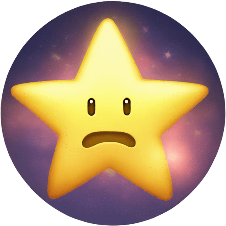 Glowing Mario star emoji