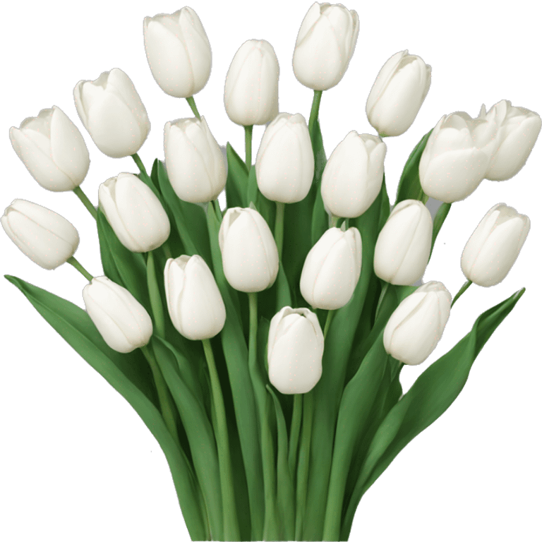 White tulips emoji