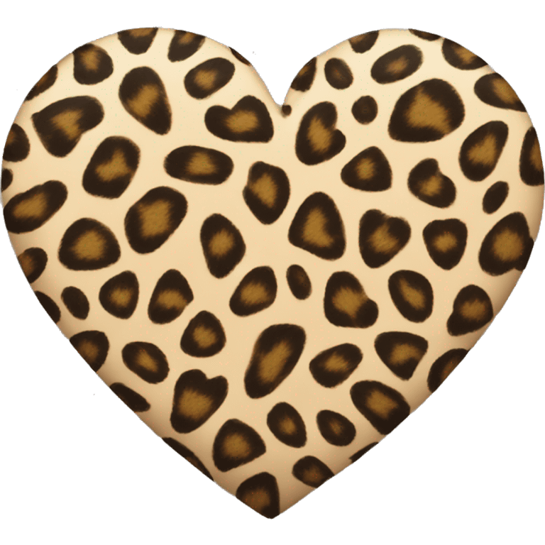 Leopard print heart emoji