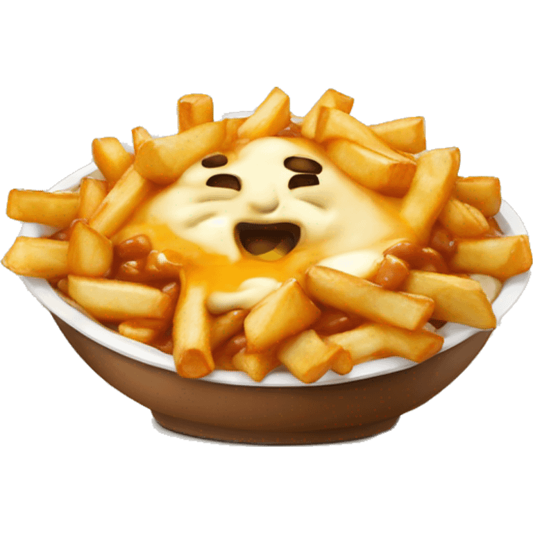 poutine qui mange une poutine emoji