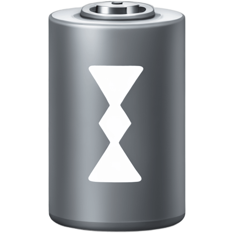 Single gray battery with x symbol emoji