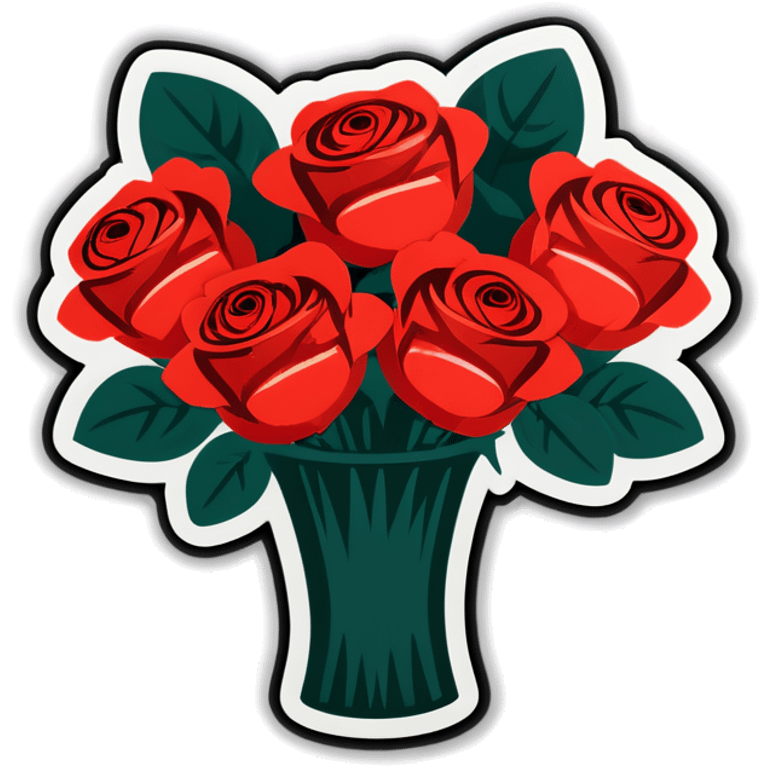 A bouquet of red roses emoji