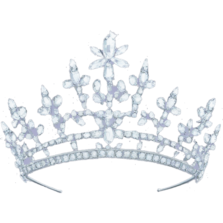 dainty diamond crystal tiara emoji