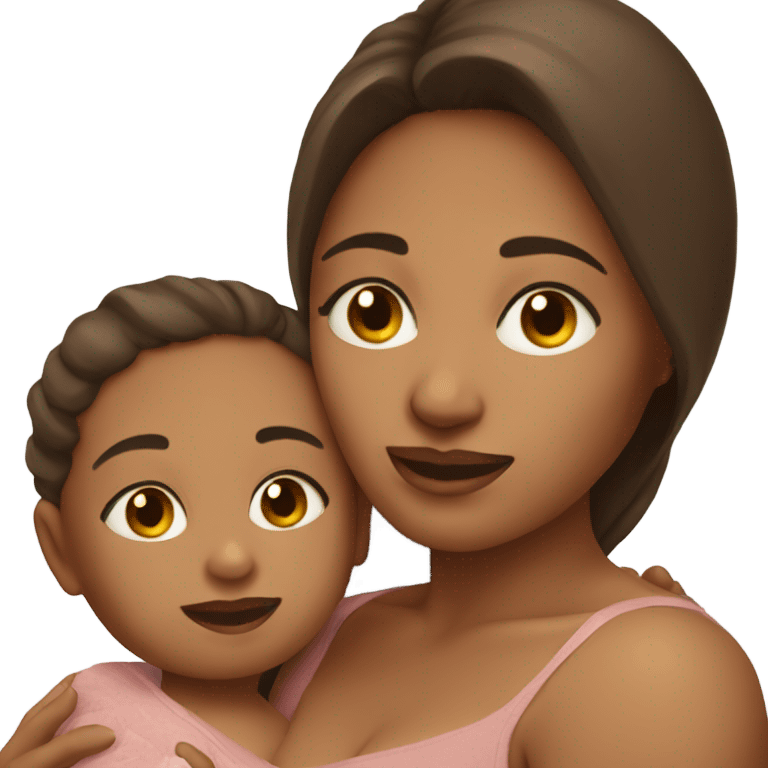 a mother skin to skin with her baby emoji