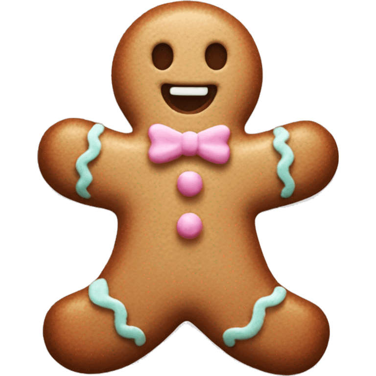 Pastel gingerbread man emoji