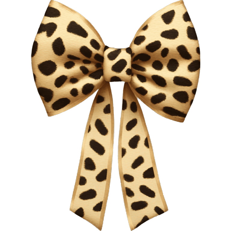 Leopard print bow emoji