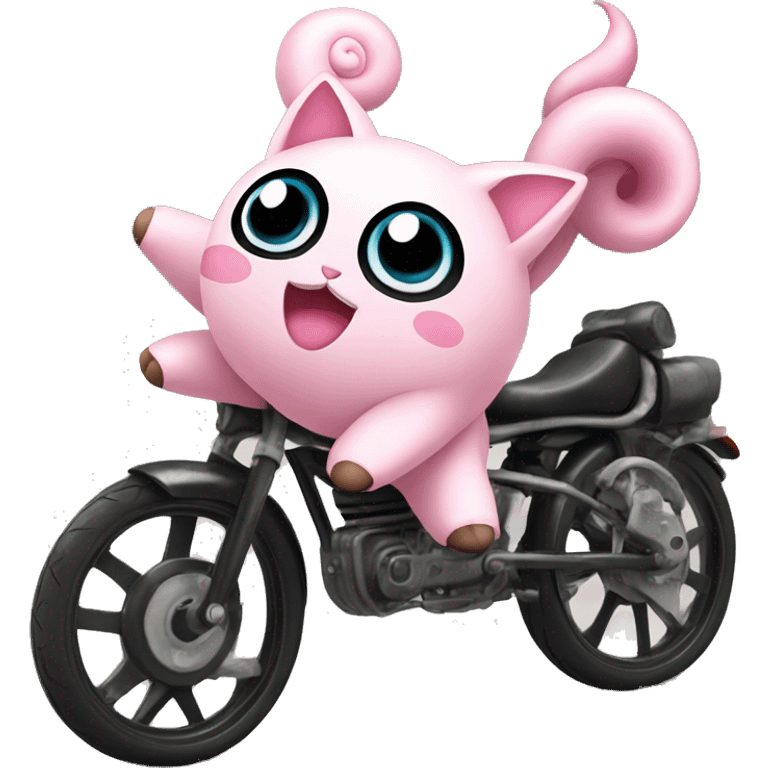 Jigglypuff on a bike emoji