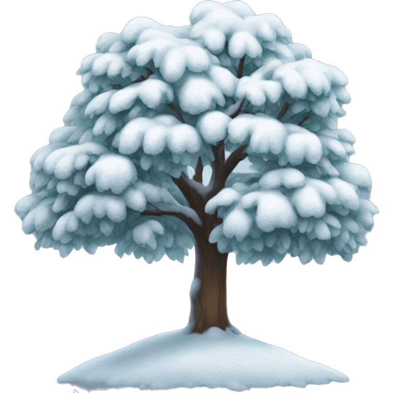 Snowy tree emoji