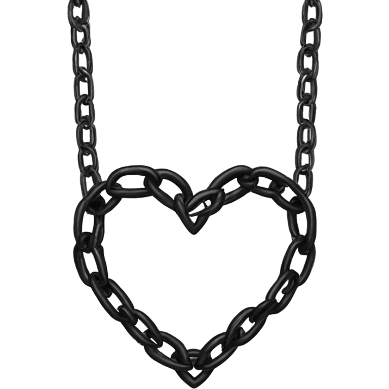 Heart black chains  emoji