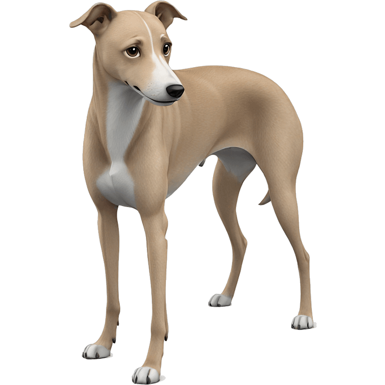 realistic dog standing alone emoji