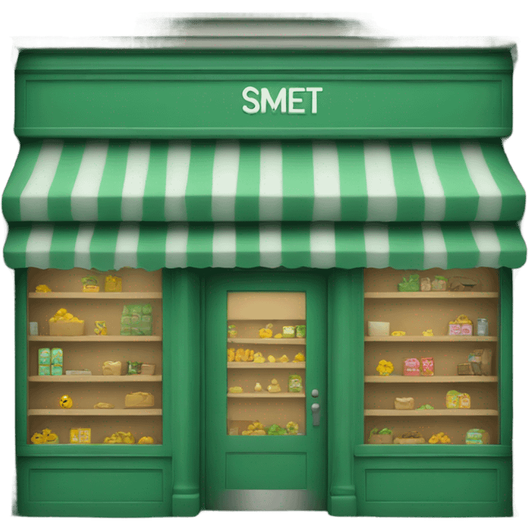 green store front detailed emoji