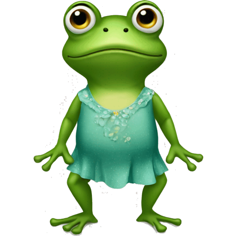 Frog wearing dress emoji