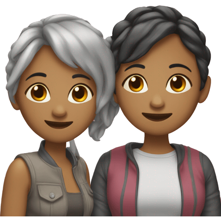 Two lesbians couple emoji