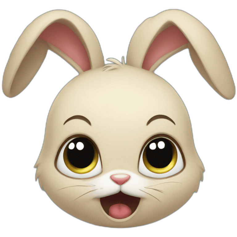 Scared baby bunny emoji