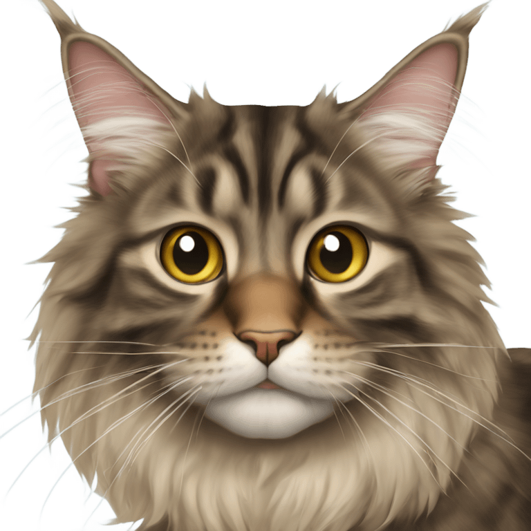 Maine Coon with a fly on his nose emoji