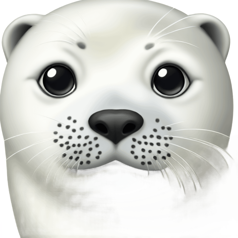 Harp seal with male face emoji