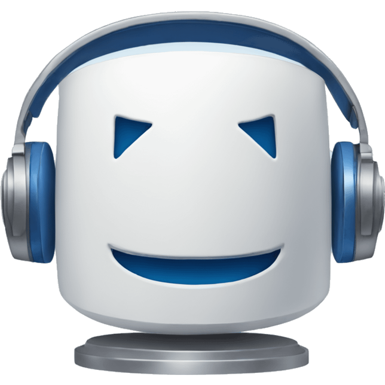 Blue Marshmello playing disk jockey  emoji