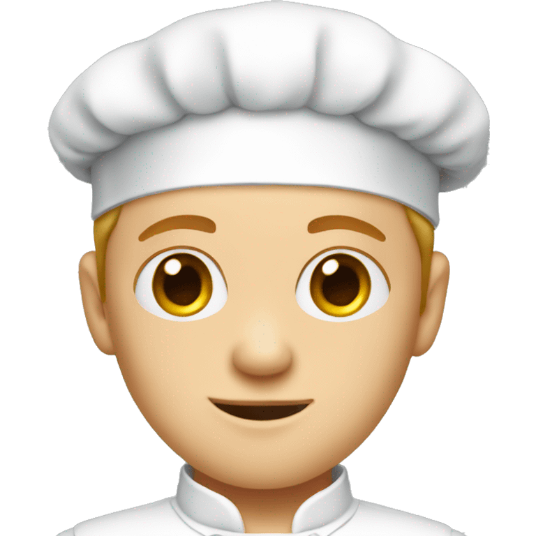 White boy dressed as a chef  emoji