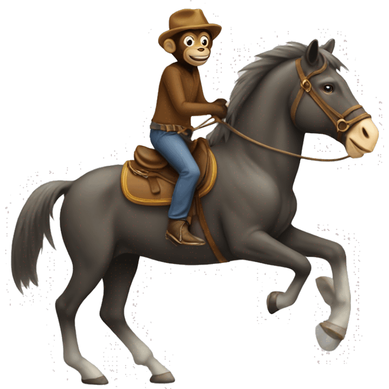 Monkey riding a horse emoji