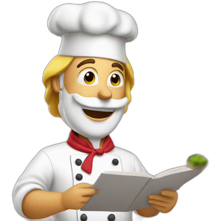 chef reading recipe emoji