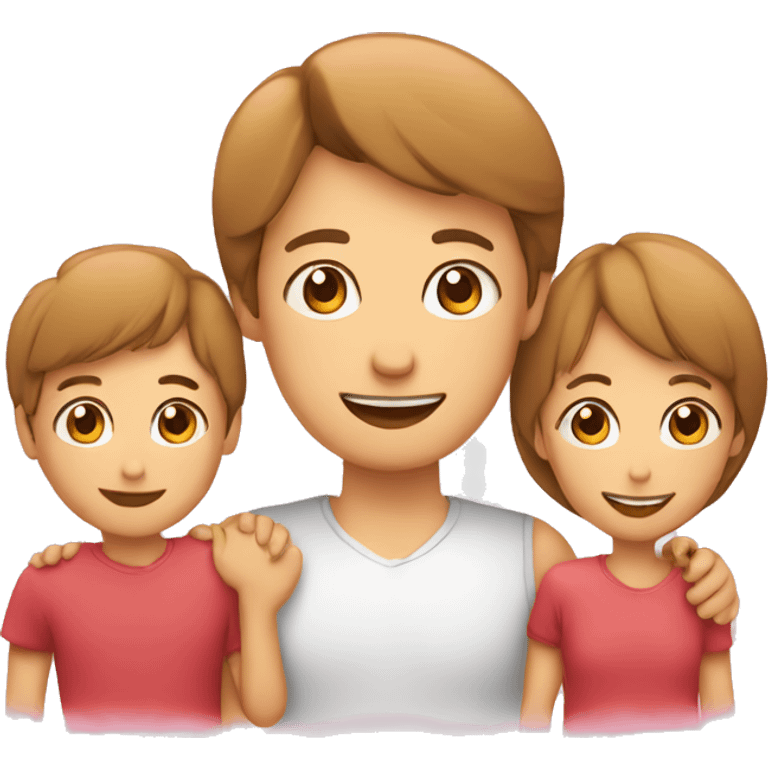 Heart and mom and dad and kids emoji