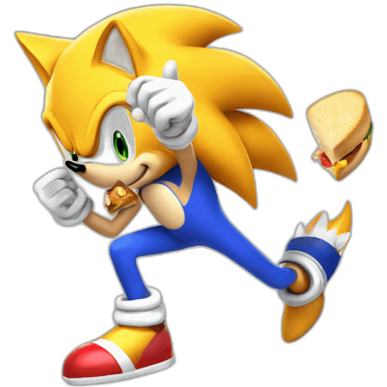 Sonic eating tails emoji