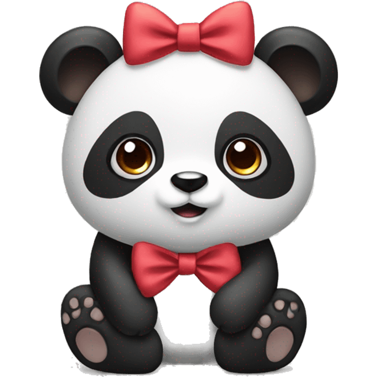 Panda with a bow emoji