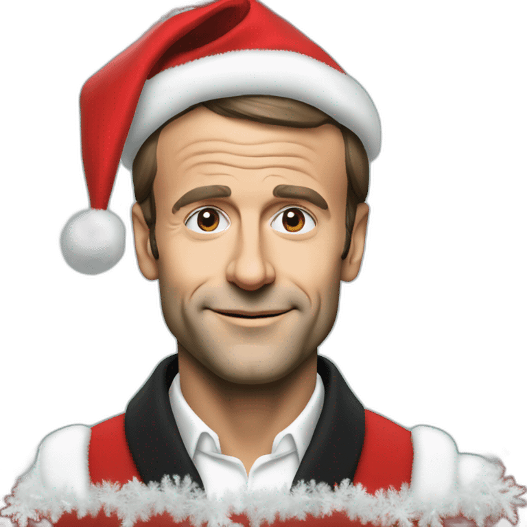 Emmanuel macron as santa emoji