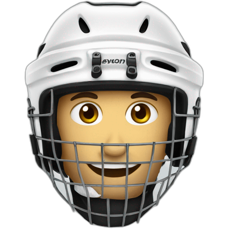 Hockey player with helmet emoji