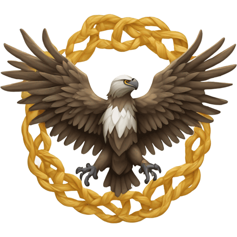 can you generate a logo representing a swarm of eagles' claws and wings. emoji