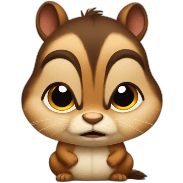 Grumpy chipmunk emoji