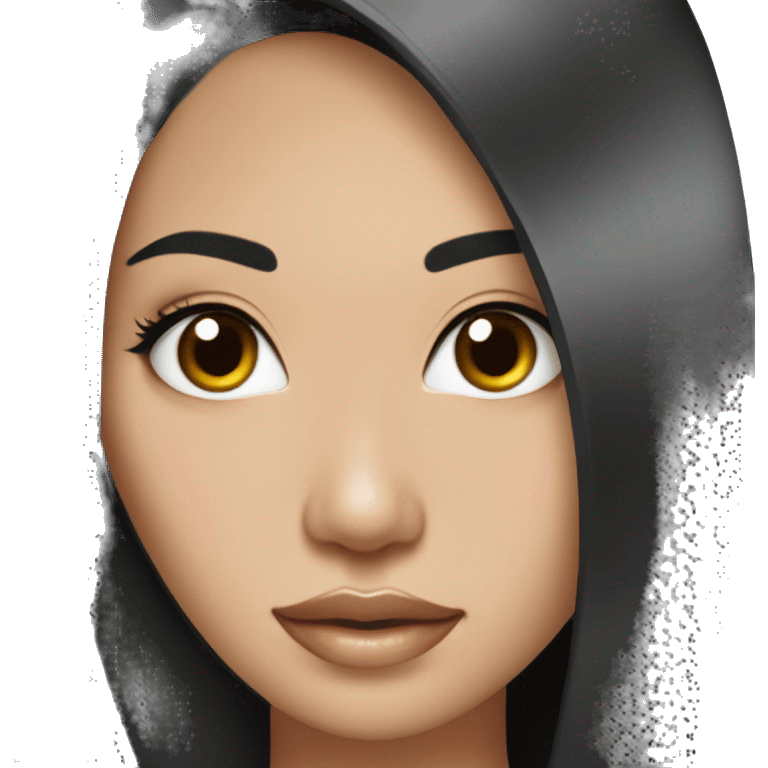 Miss universe south east Asian with long straight black hair emoji