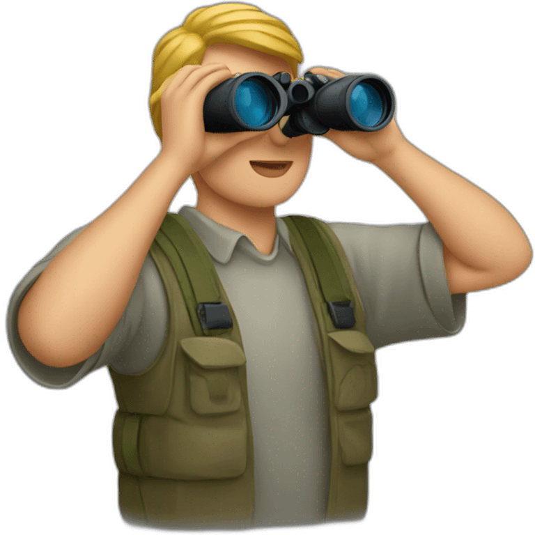 person using binoculars emoji