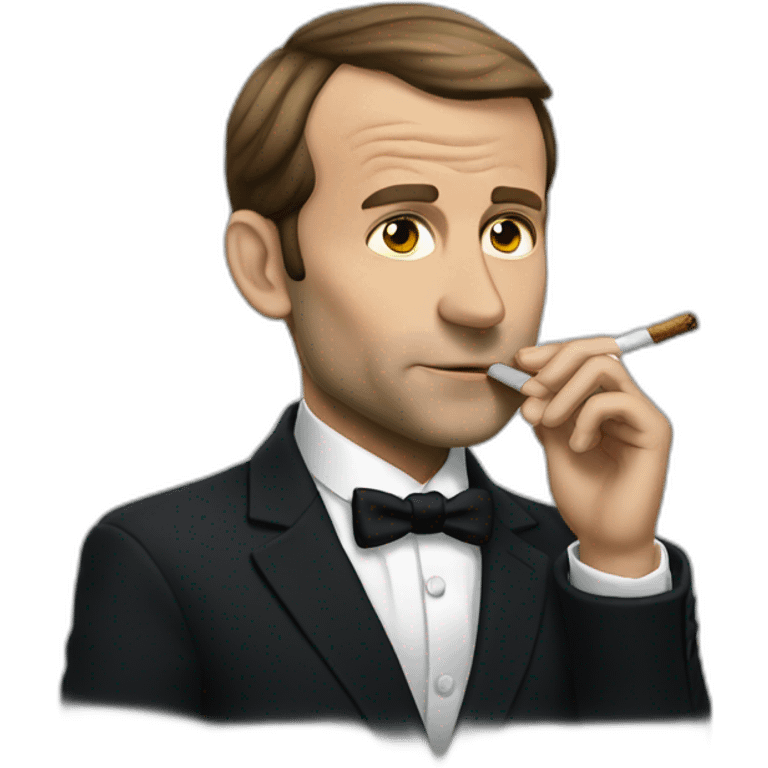 Macron smoking  emoji