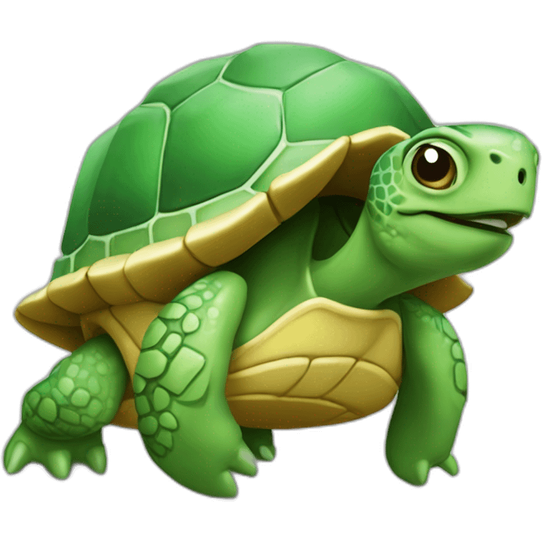 Tortugas besándose emoji