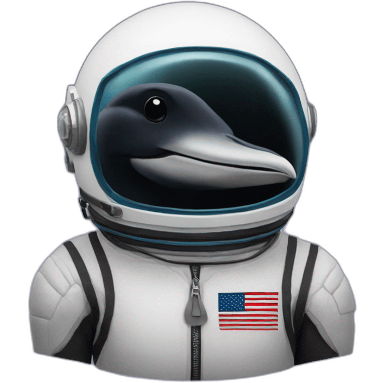 a minnesota loon with an astronaut helmet emoji